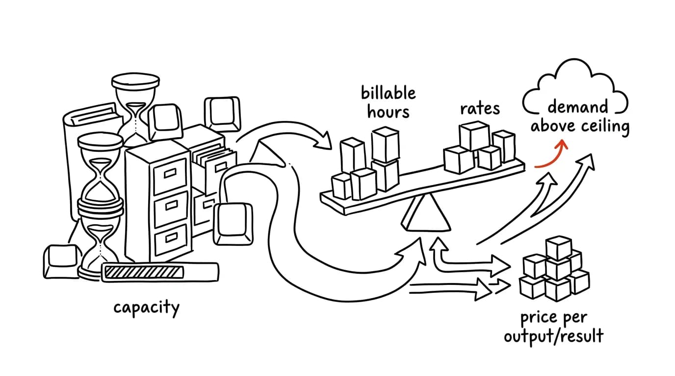 Illustration for: Time as inventory: capacity, rate, and seasonality