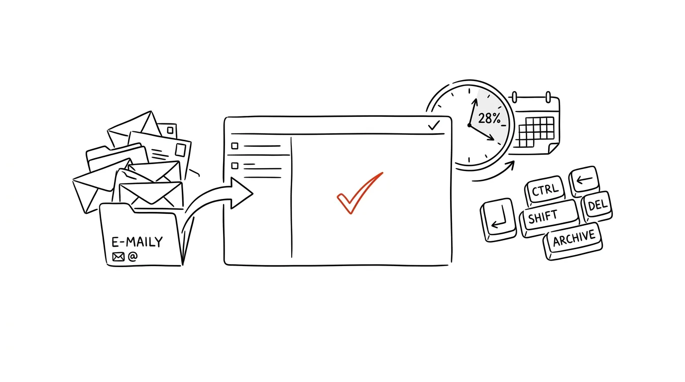 Illustration for: Inbox Zero: a clean email inbox