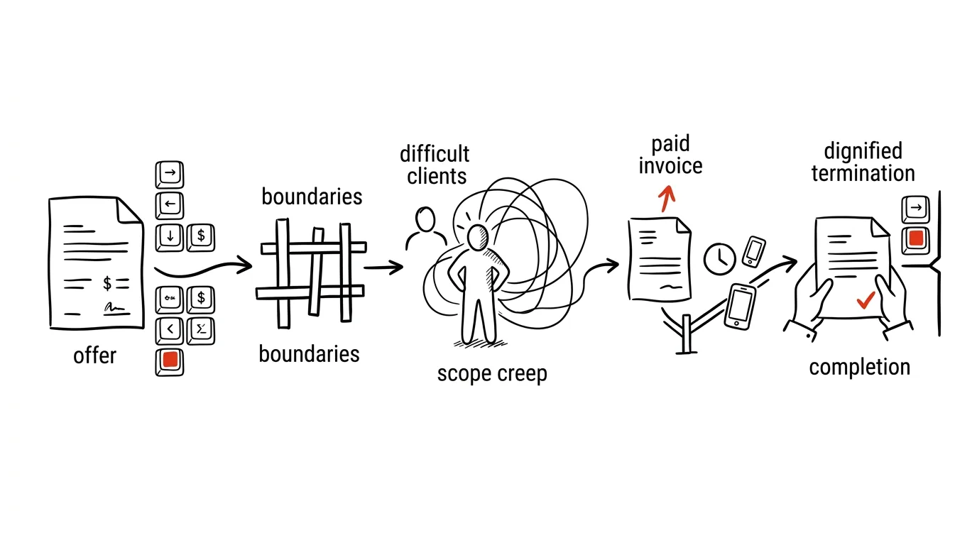 Illustration for: Client operations: proposals, boundaries, difficult clients