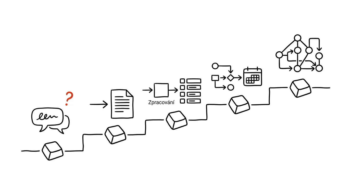 Illustration for: Five levels of working with AI: from chat to agent