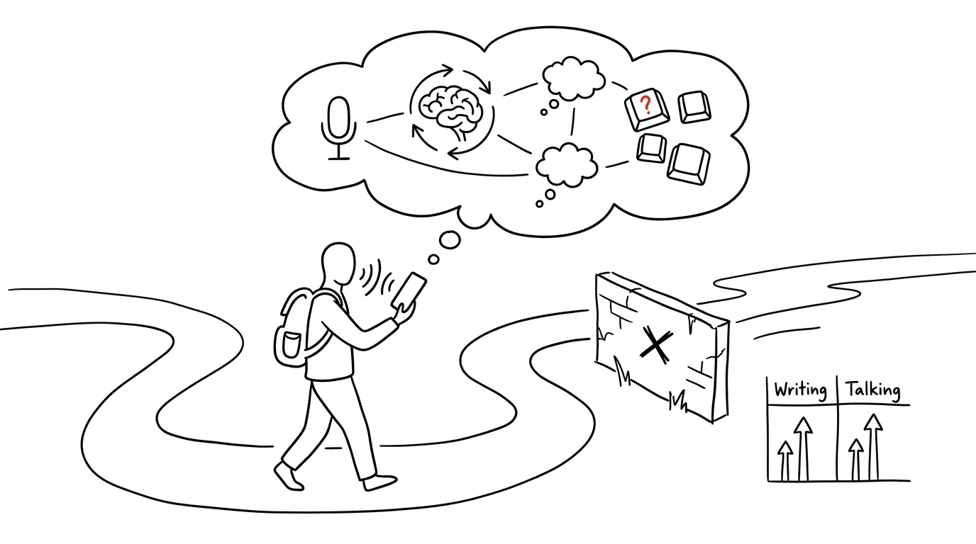 Illustration for: AI voice mode: think out loud while you walk