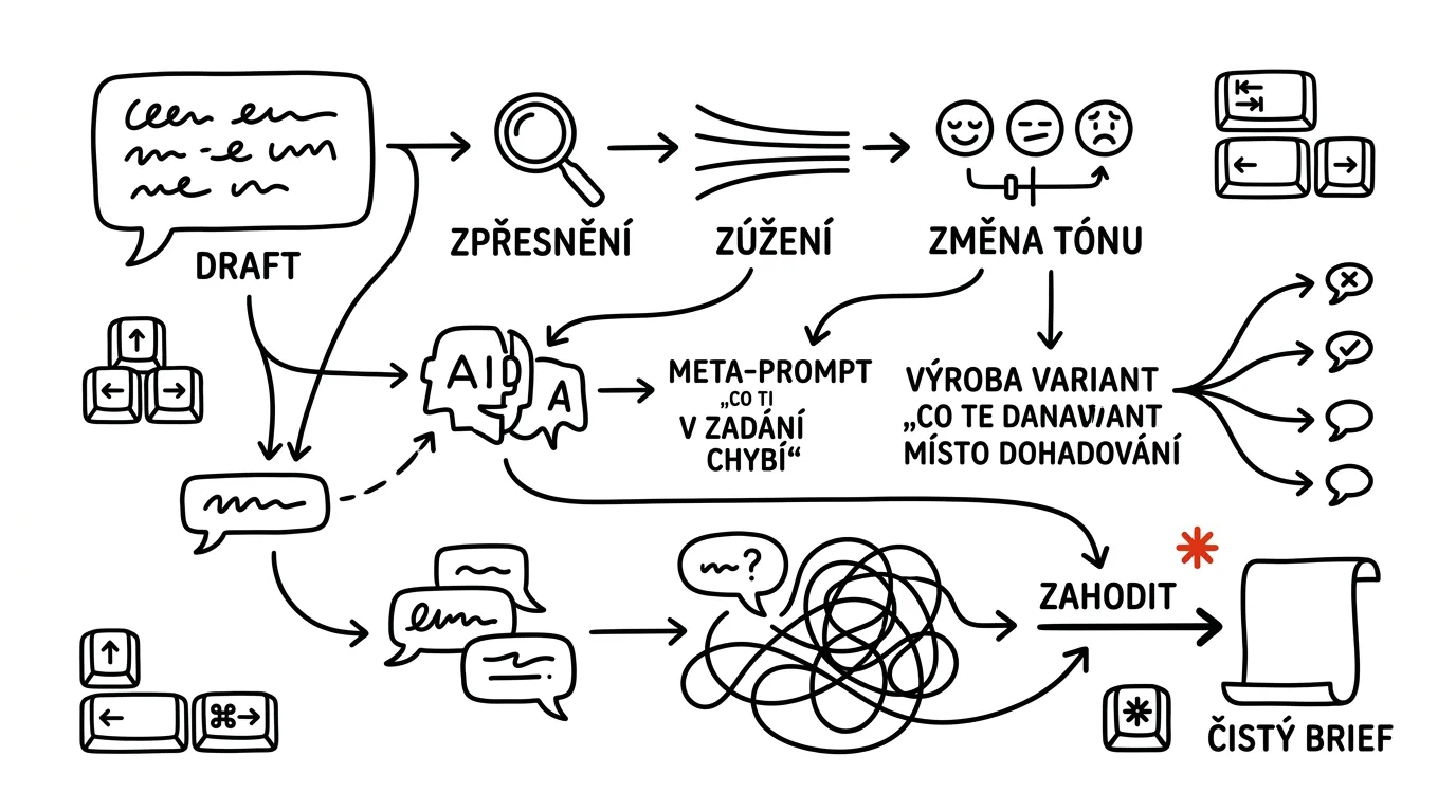 Illustration for: The first answer is a draft: the complete guide to iterating with AI