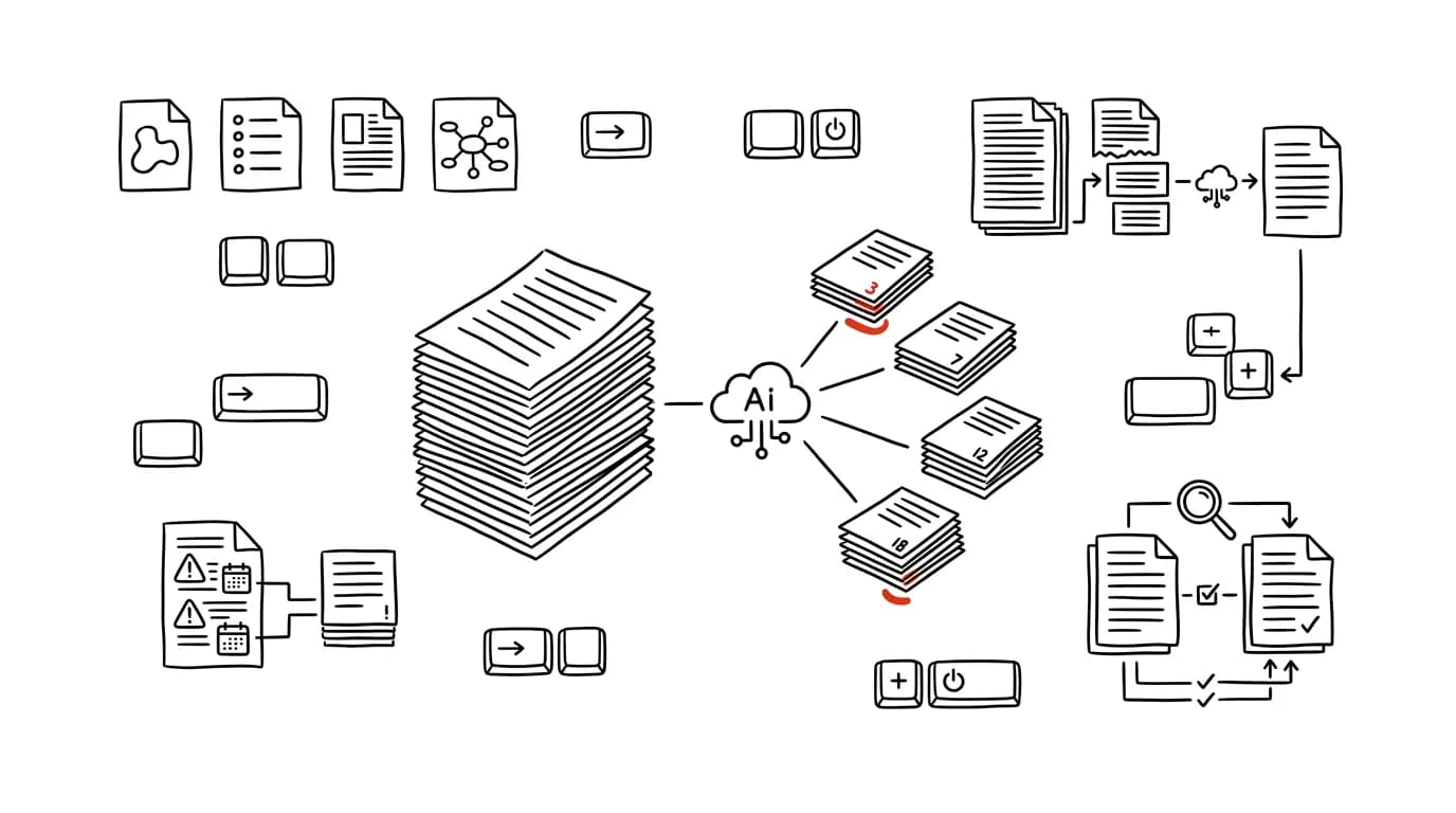 Illustration for: A long document? Let AI make an excerpt with page numbers