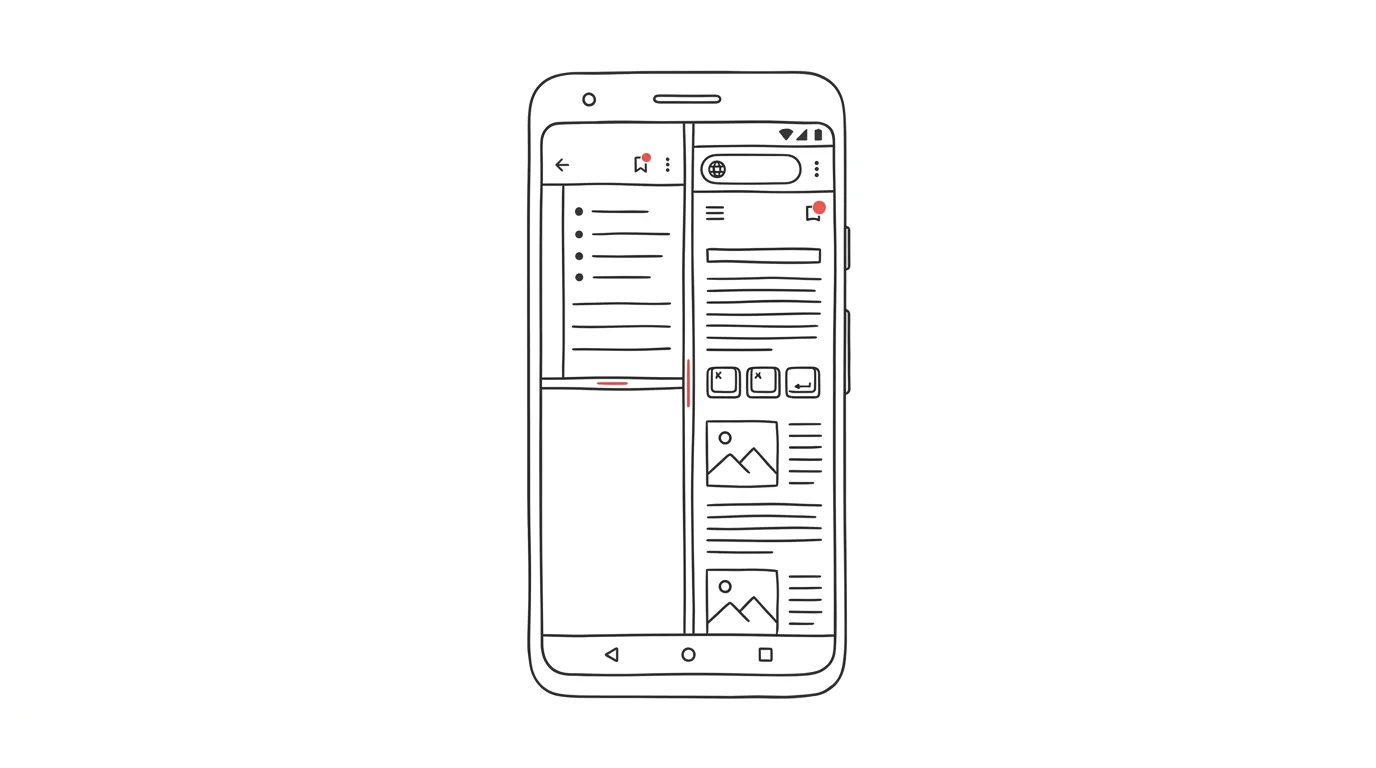Illustration for: Android: two apps on screen at the same time