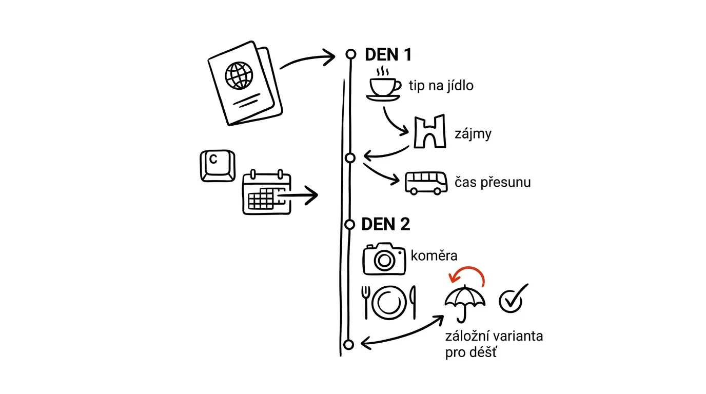 Illustration for: A custom travel itinerary: day by day, without hours of planning