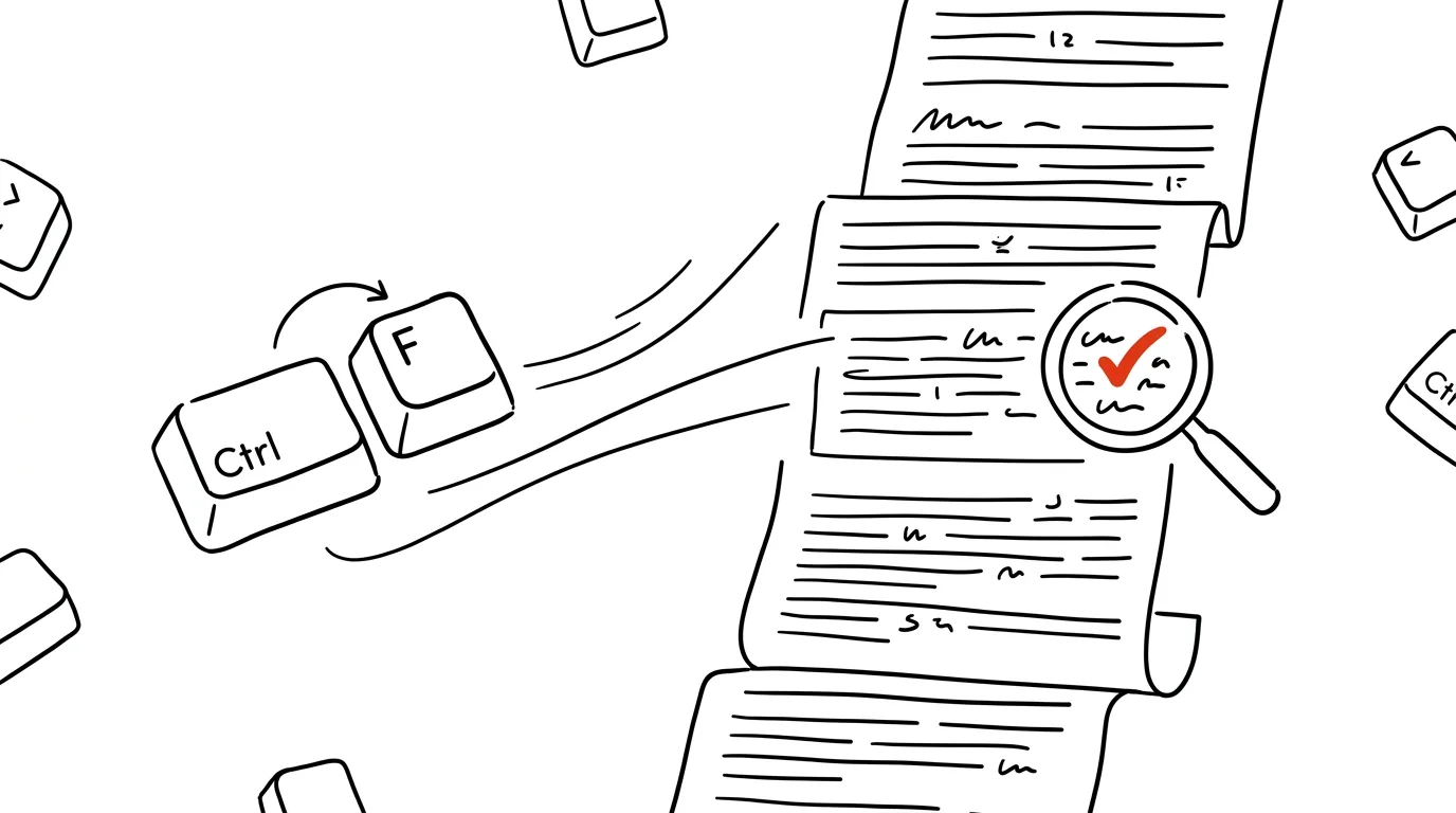 Illustration for: Ctrl+F: don't read the page, search it