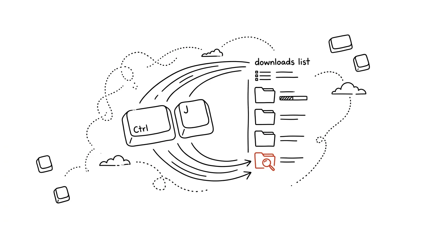 Illustration for: Ctrl+J: your list of downloaded files