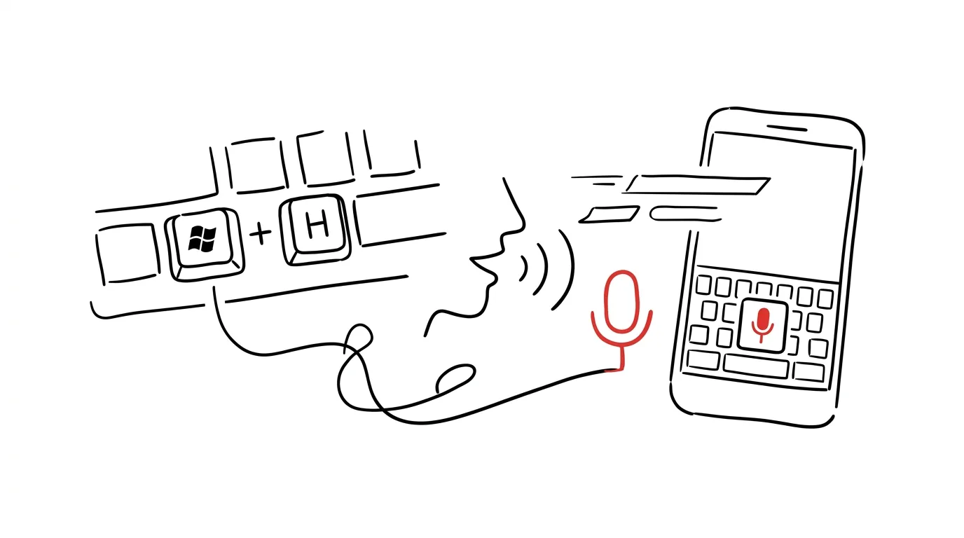 Illustration for: Dictate instead of typing: you talk 3x faster