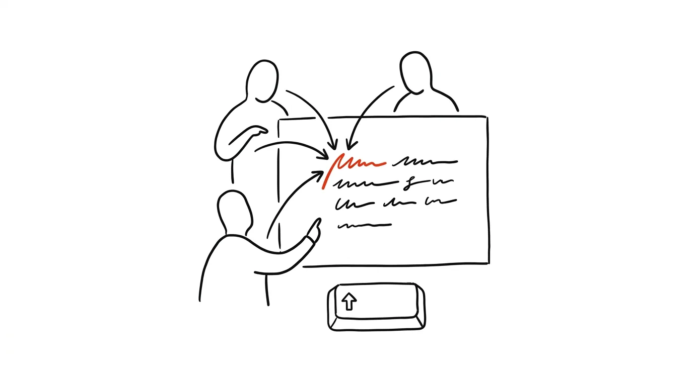 Illustration for: Group Work Without Overwriting Each Other: Suggesting Mode in Docs