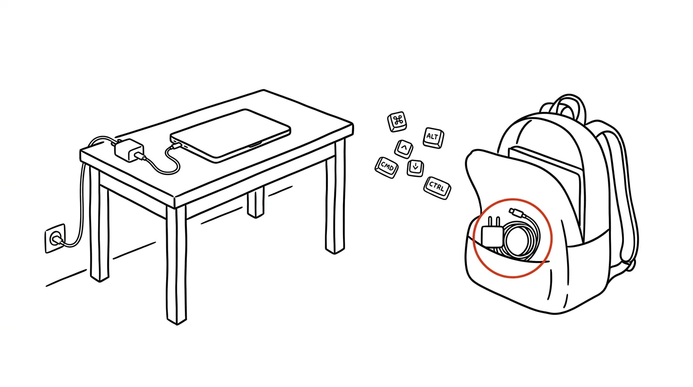 Illustration for: A second charger lives in your bag