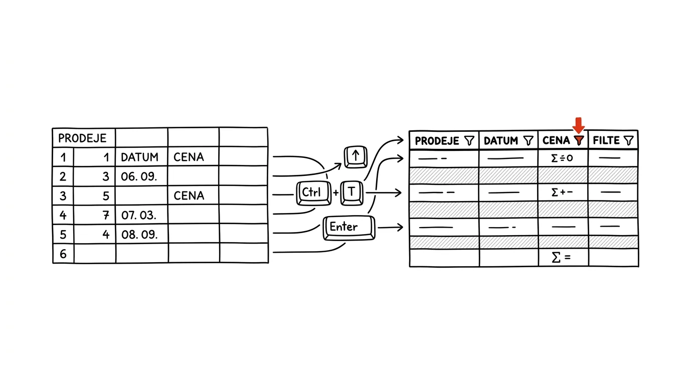Illustration for: Format as a Table: Filters, Banding, and Formulas for Free