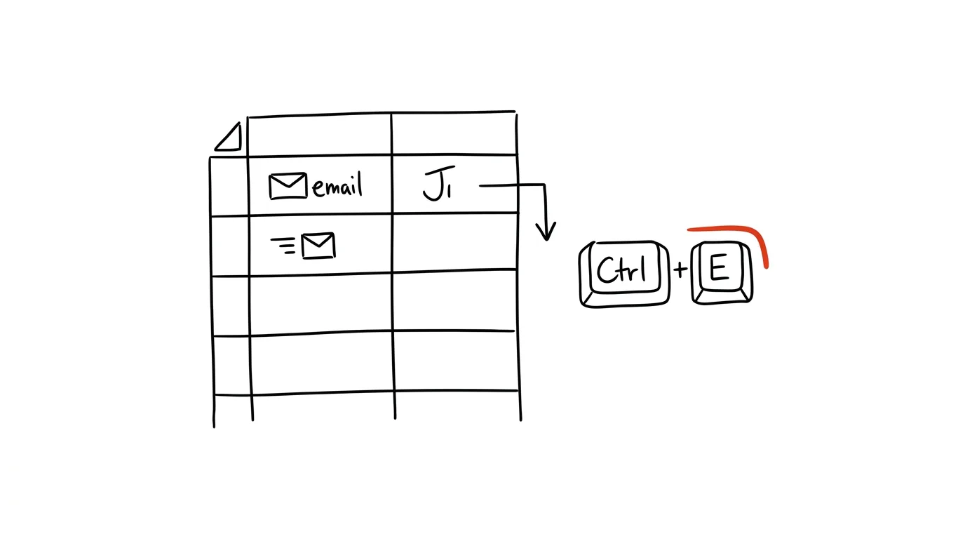 Illustration for: Flash Fill: Excel Finishes the Pattern for You