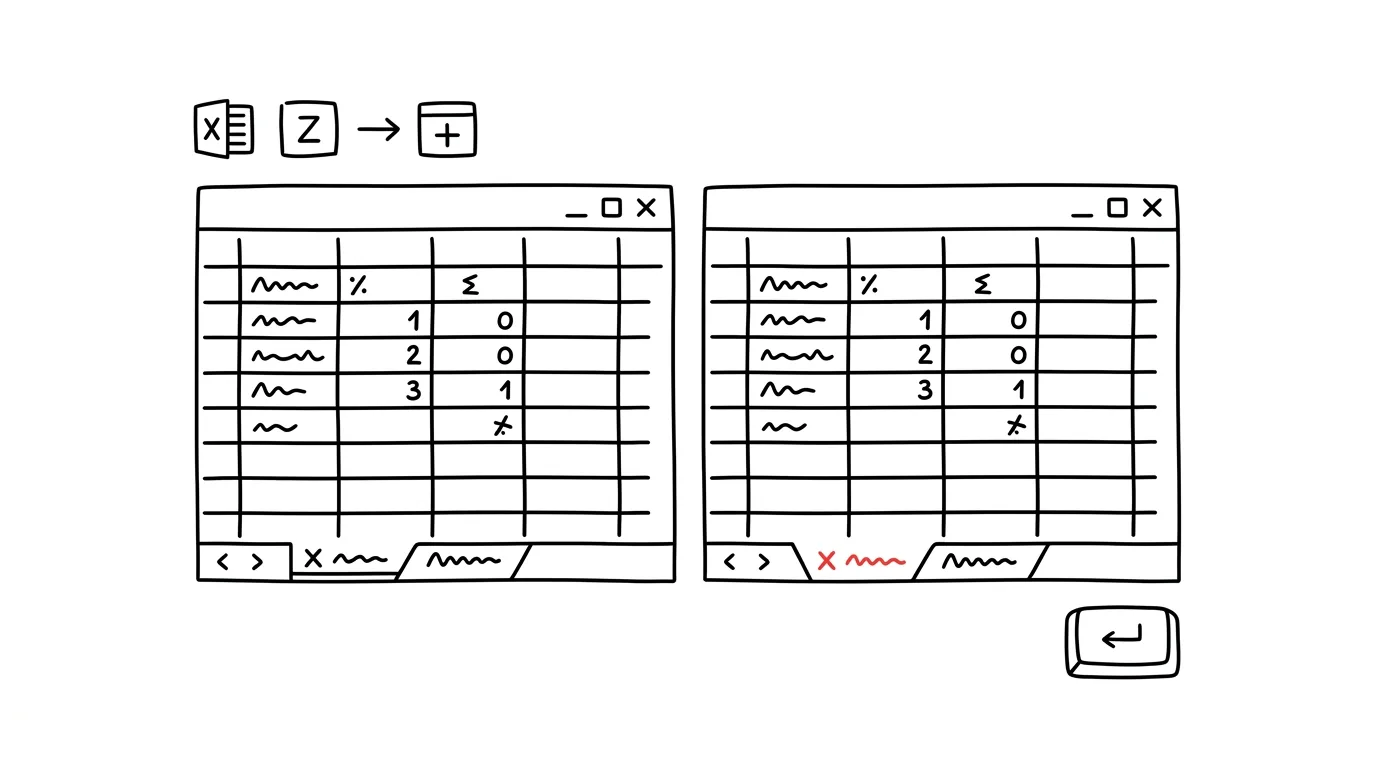 Illustration for: New Window in Excel: Two Sheets of the Same Workbook, Side by Side