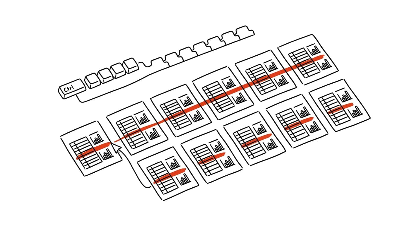 Illustration for: Grouping Sheets: Edit a Dozen Excel Sheets at Once