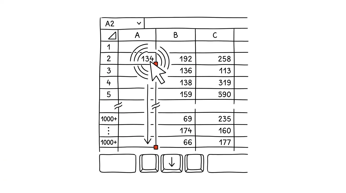 Illustration for: Double-Click the Fill Handle to Copy a Formula All the Way Down