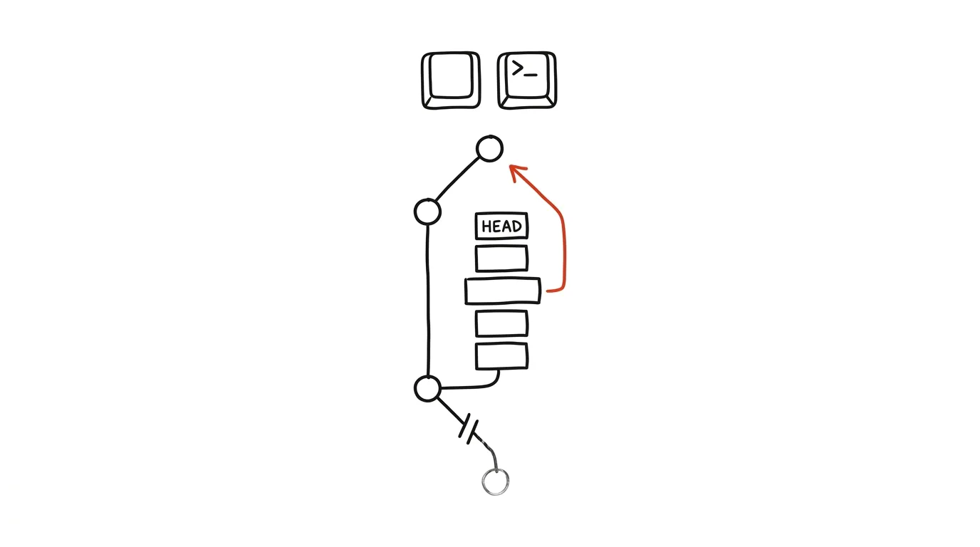Illustration for: git reflog: A Rescue When You've “Deleted” Commits