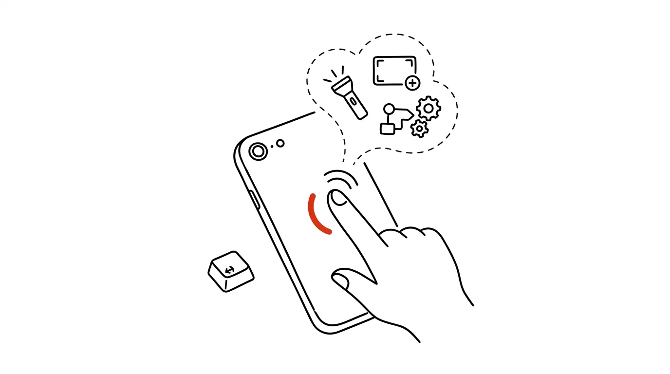 Illustration for: iPhone: tapping the back triggers anything