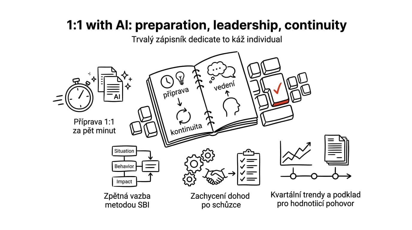 Illustration for: One-on-one with AI: prep, delivery, continuity