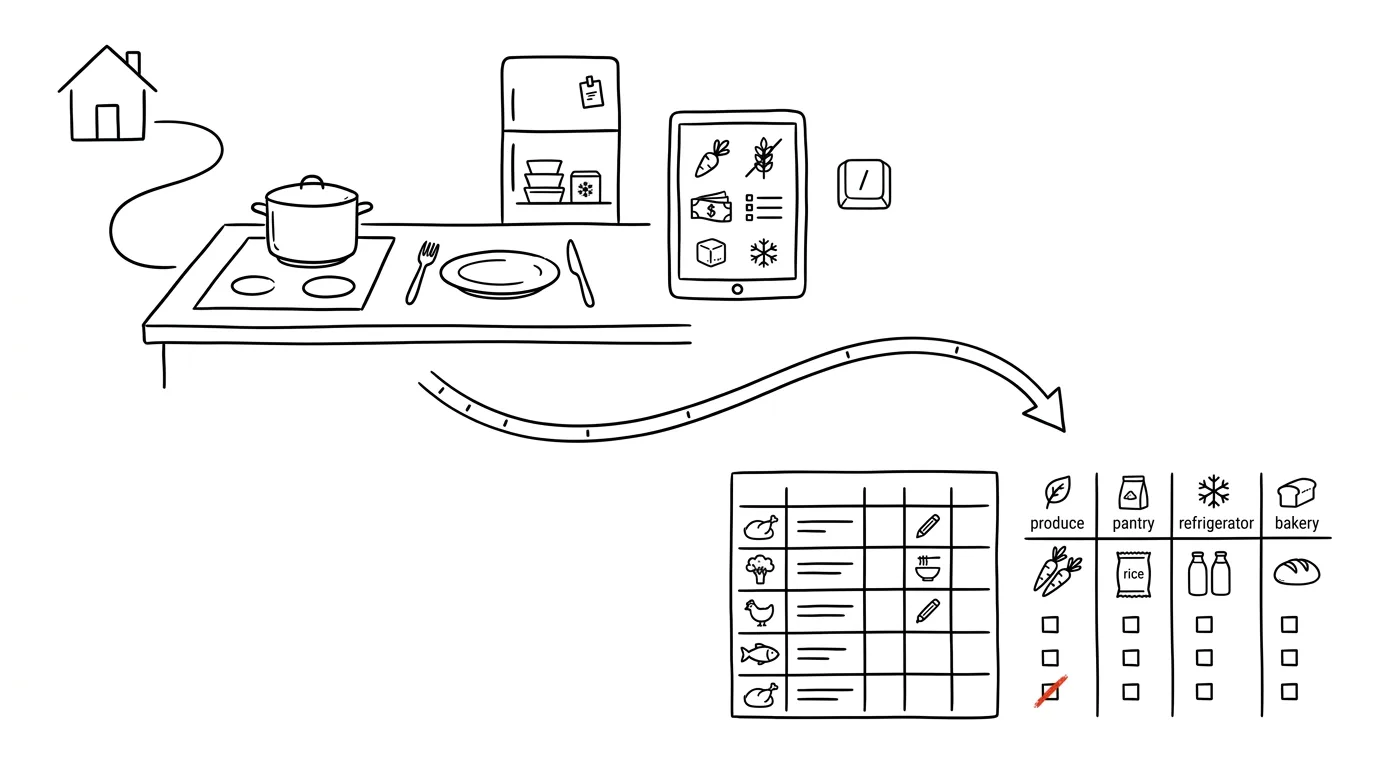 Illustration for: A weekly menu with AI: from your Sunday routine to a cart filled on Rohlik.cz