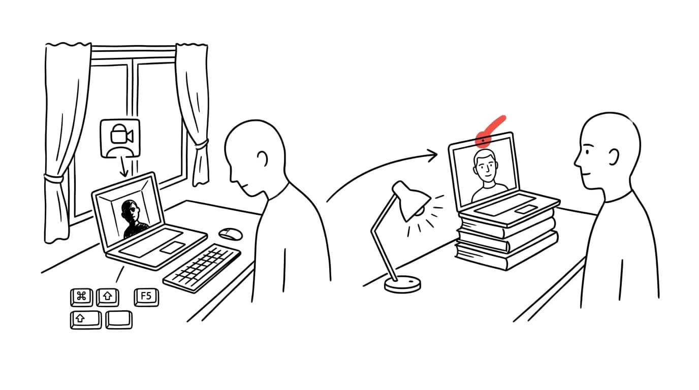 Illustration for: Camera at eye level and light from the front: two minutes for a better impression