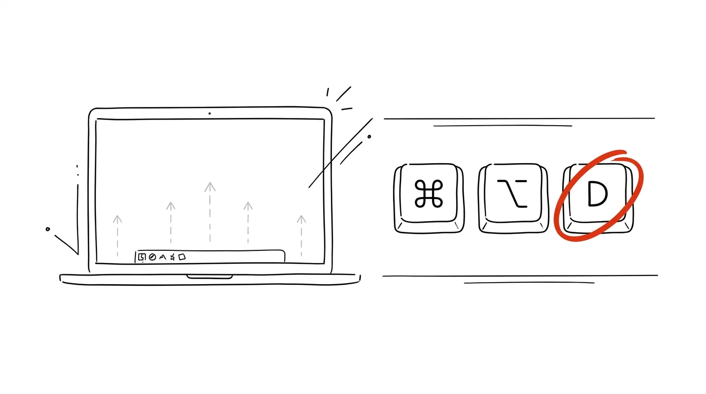 Illustration for: Hide the Dock and reclaim a slice of your screen