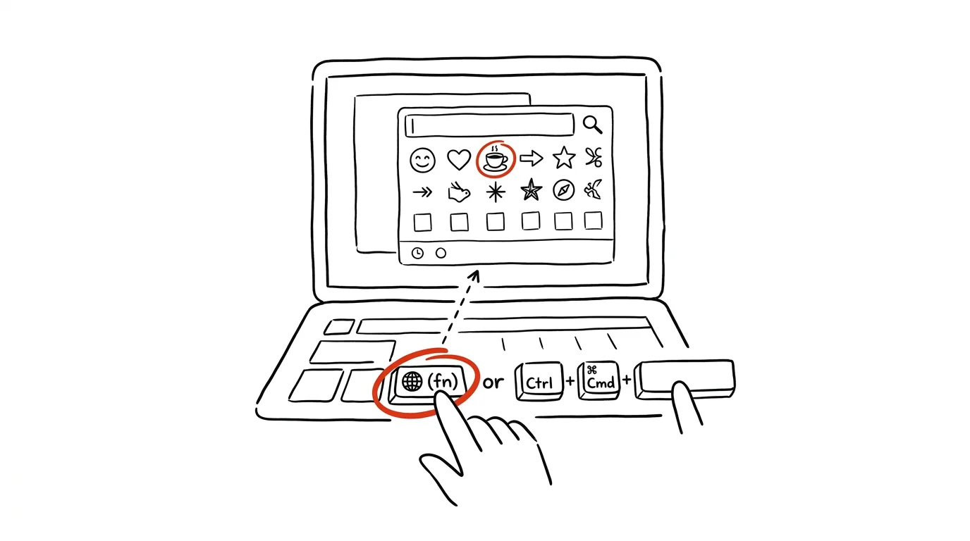 Illustration for: Emoji and special characters with one key