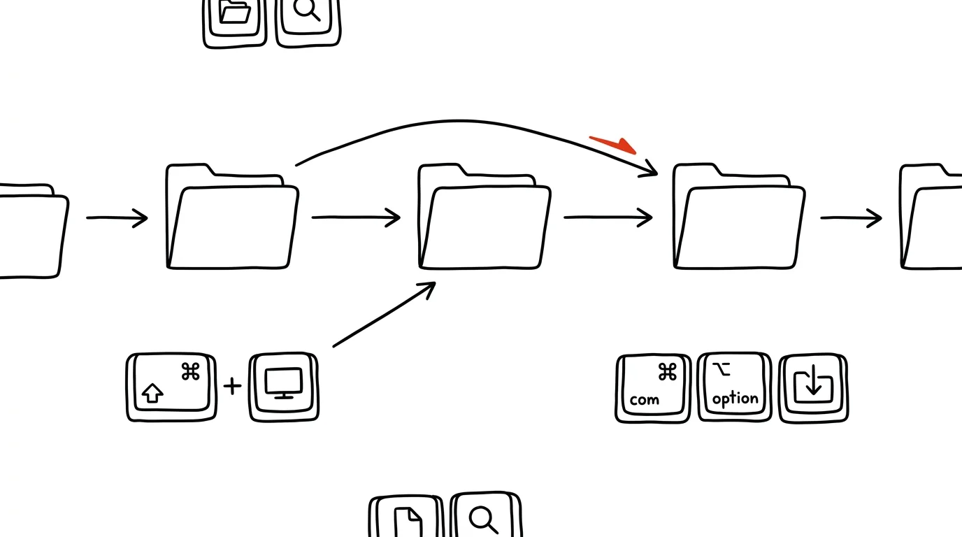 Illustration for: Quick Finder jumps: Desktop, Applications, Downloads