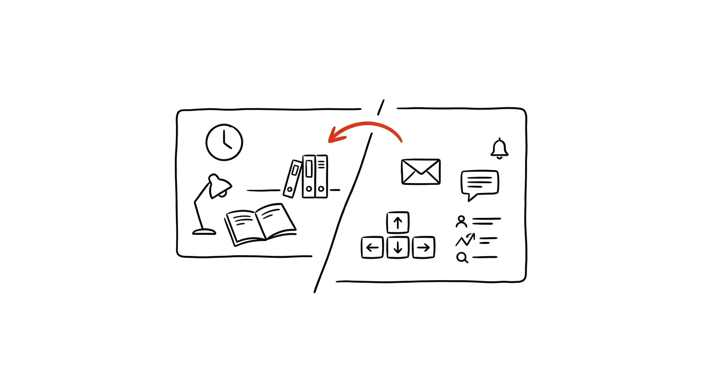 Illustration for: Multiple desktops: separate work from communication
