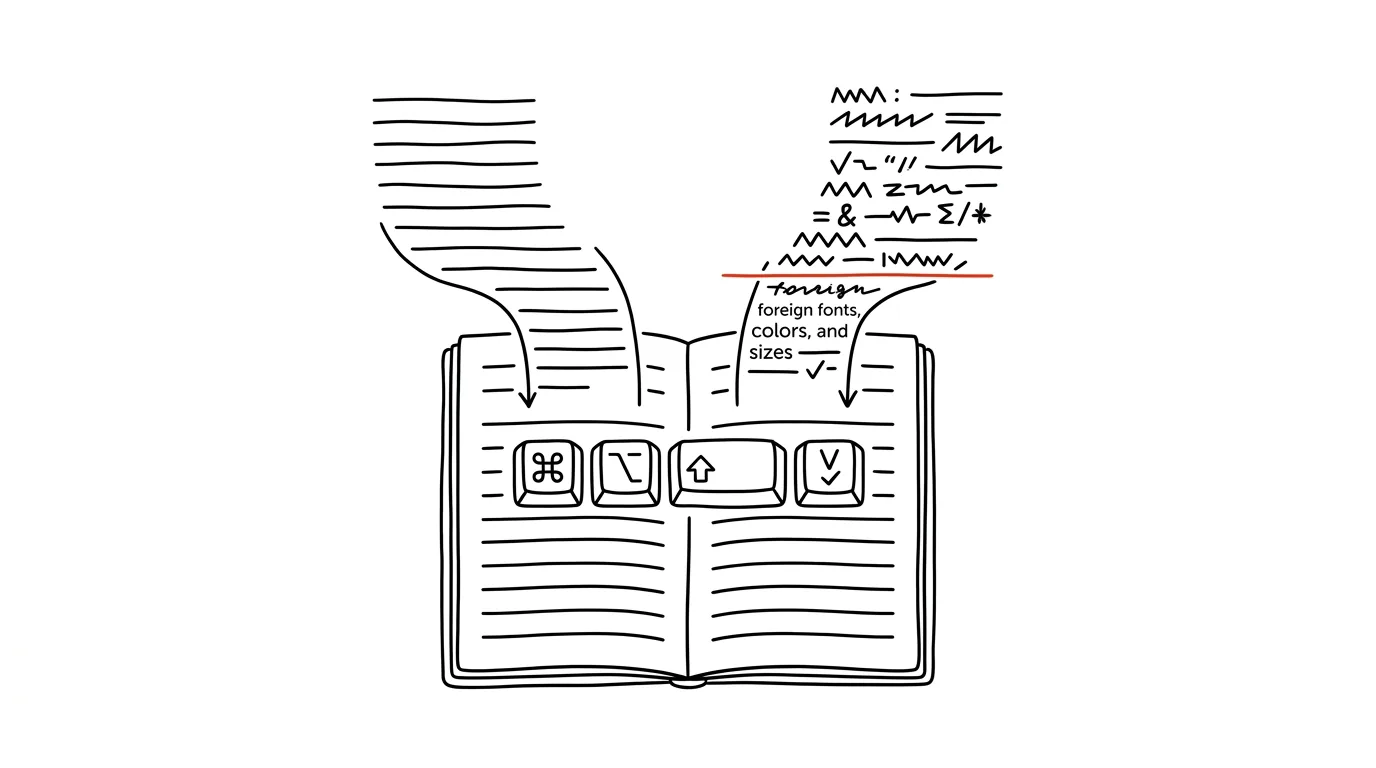 Illustration for: Paste text without the formatting