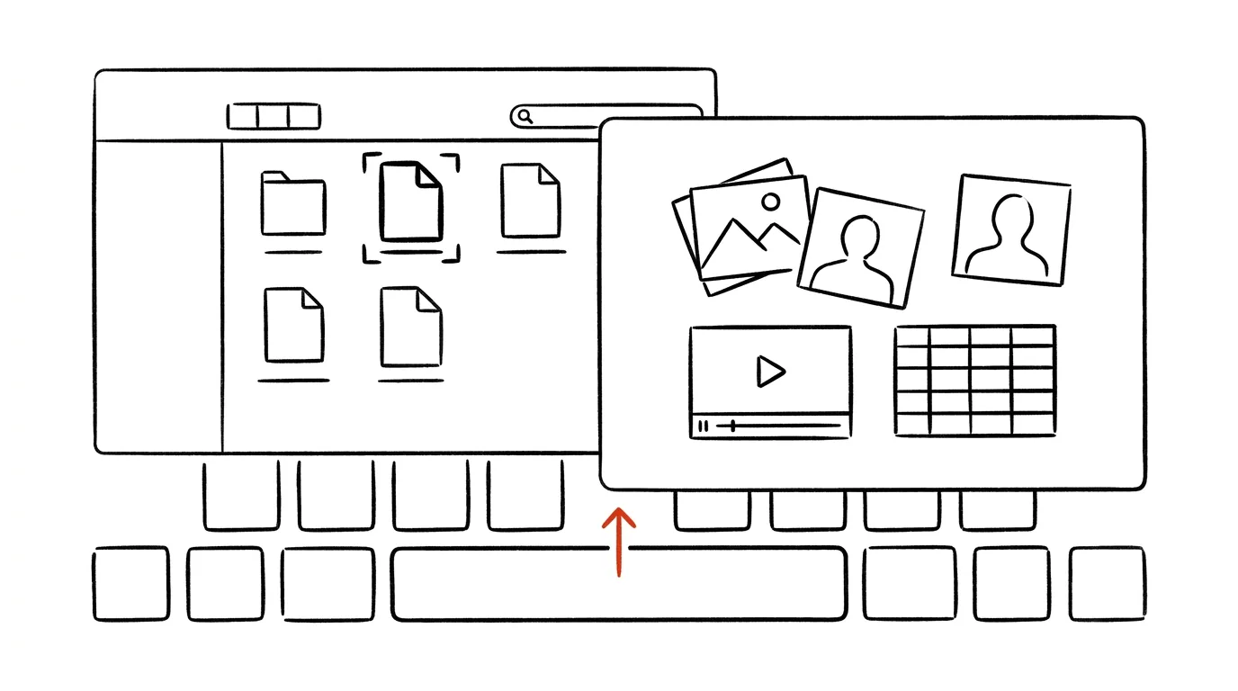 Illustration for: Space bar: preview a file without opening an app
