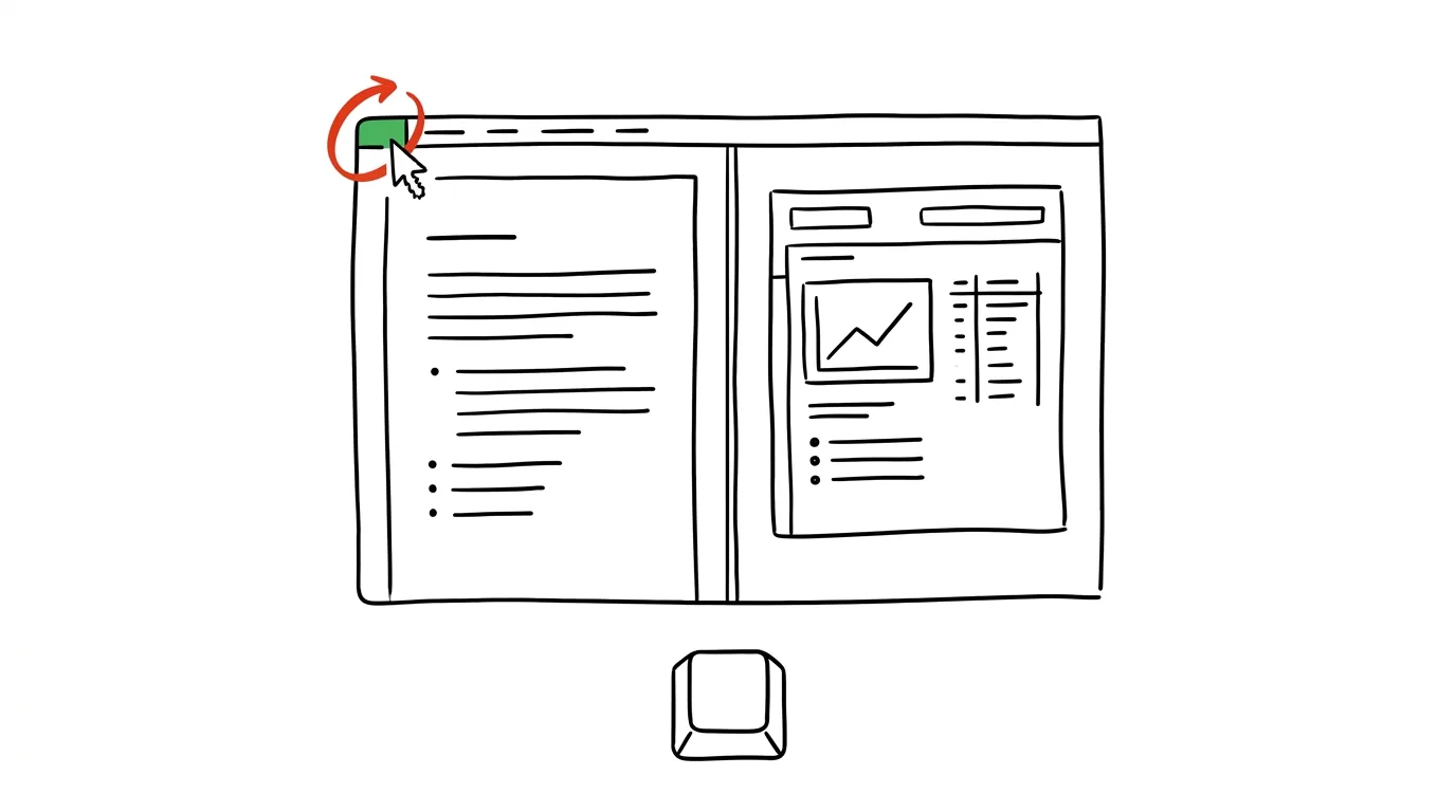 Illustration for: Split View: two apps side by side, full screen