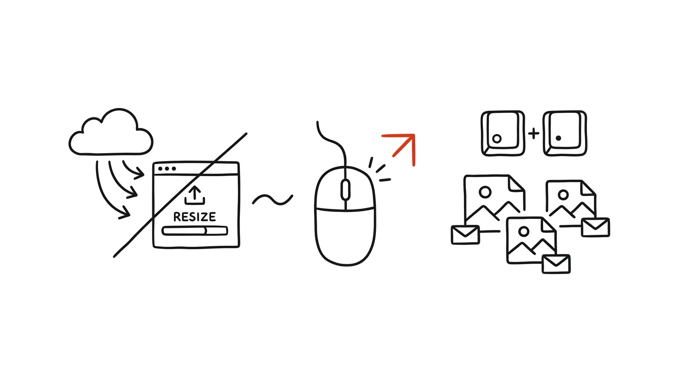 Illustration for: A shortcut for resizing images: right-click instead of online tools