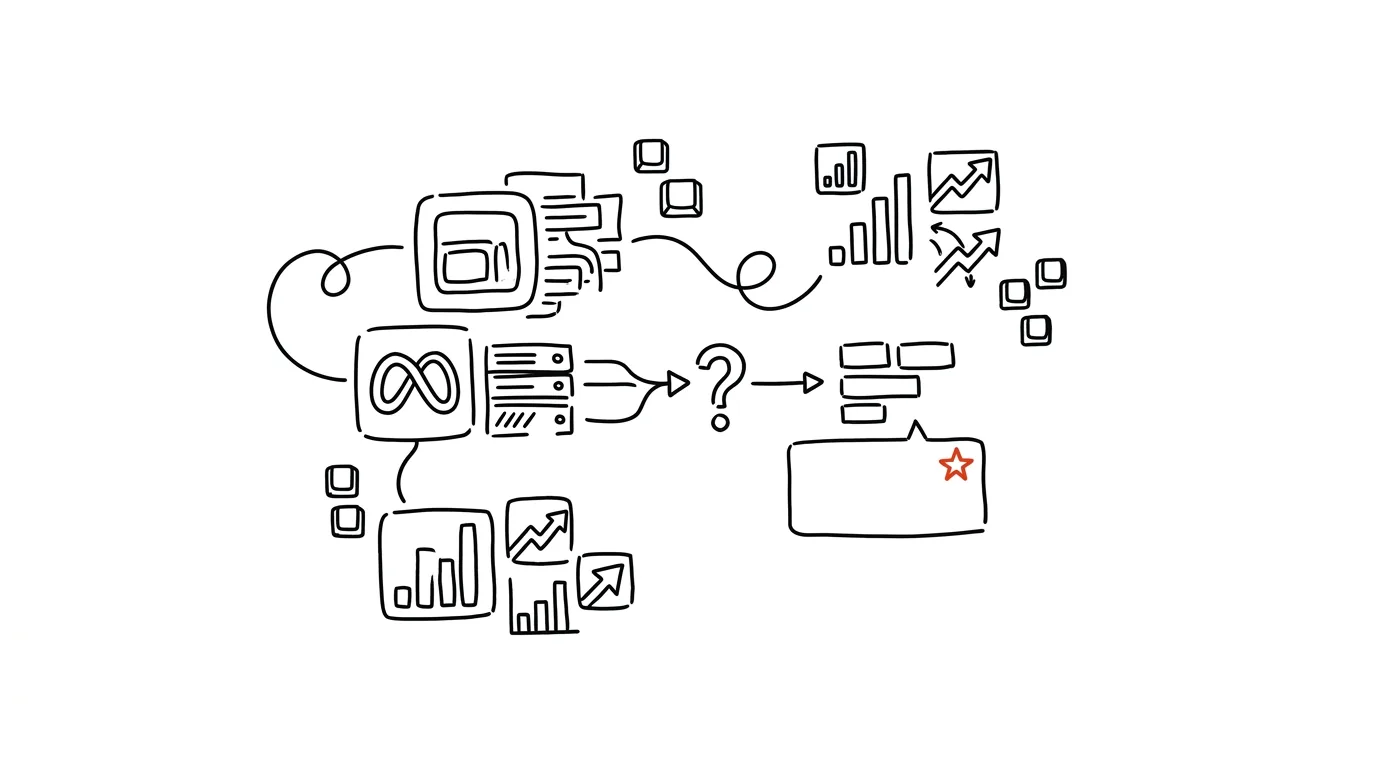 Illustration for: Ads and traffic through MCP: Meta Ads and Google Analytics without exports