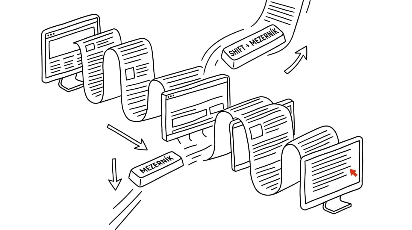 Illustration for: Space scrolls one screen at a time