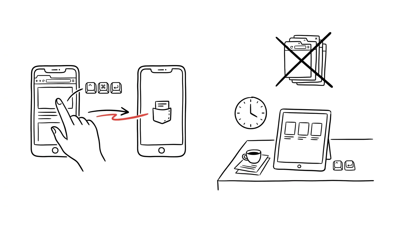 Illustration for: Save articles for later — and read them in a batch