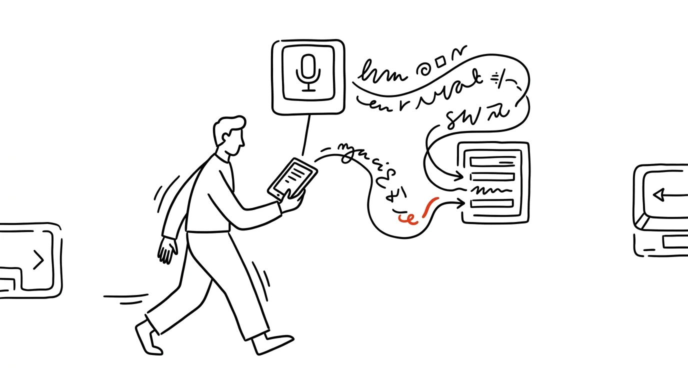 Illustration for: Dictate messages on the go