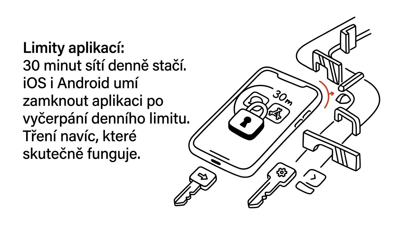 Illustration for: App limits: 30 minutes of social media a day is plenty