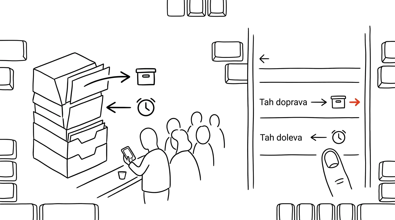 Illustration for: Set up swipe gestures in mail: archive with one flick