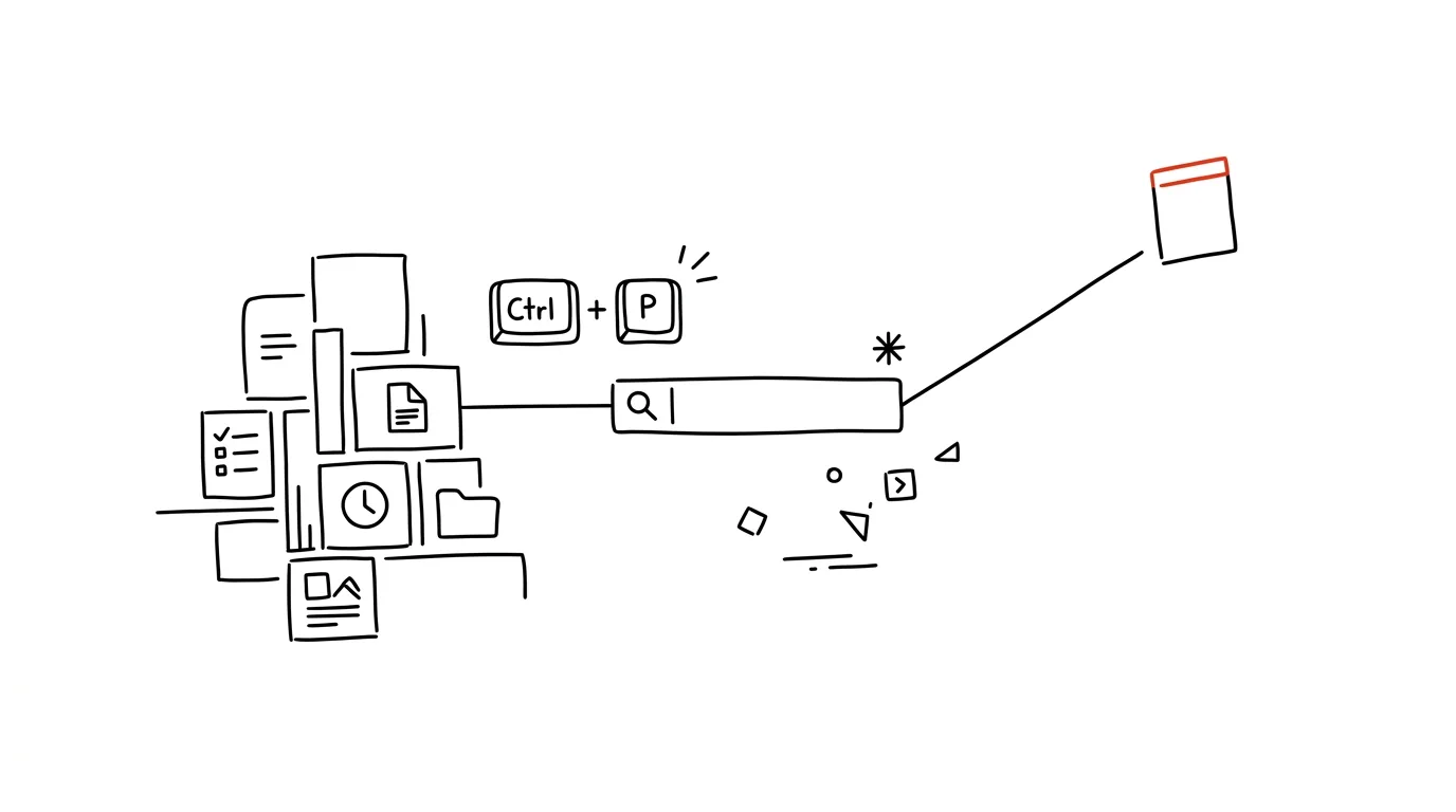 Illustration for: Notion: Ctrl+P jumps to any page
