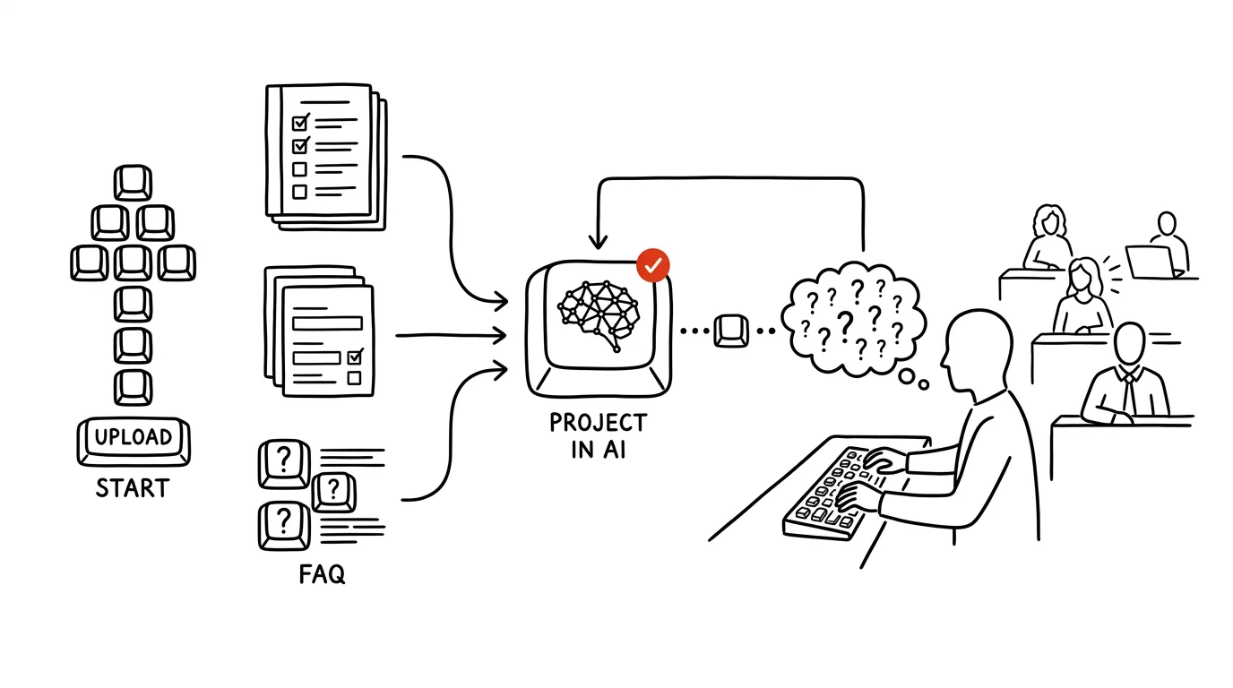 Illustration for: Onboarding a new hire: a Project that answers for you