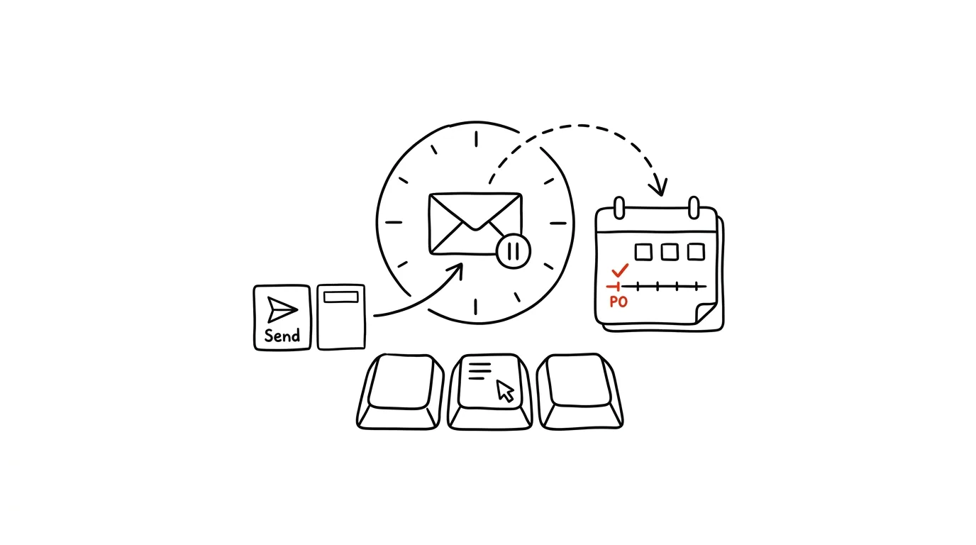 Illustration for: Delayed delivery in Outlook