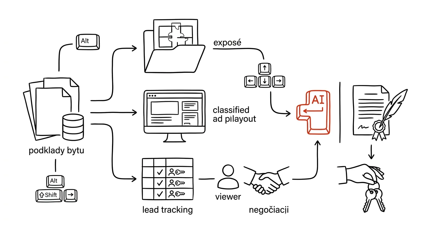 Illustration for: Selling a home with AI as a system: from paperwork to handing over the keys