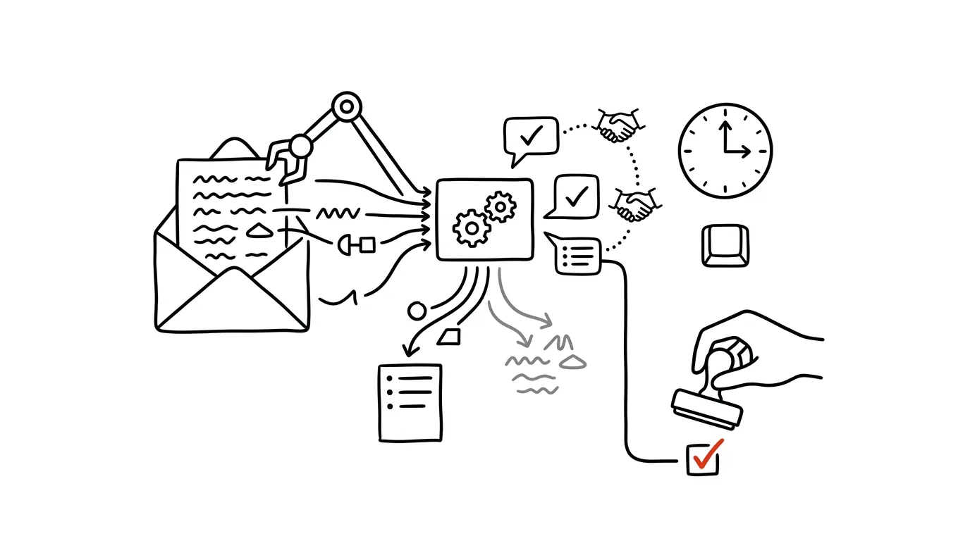 Illustration for: Evening routine: AI pulls every promise you made out of your inbox