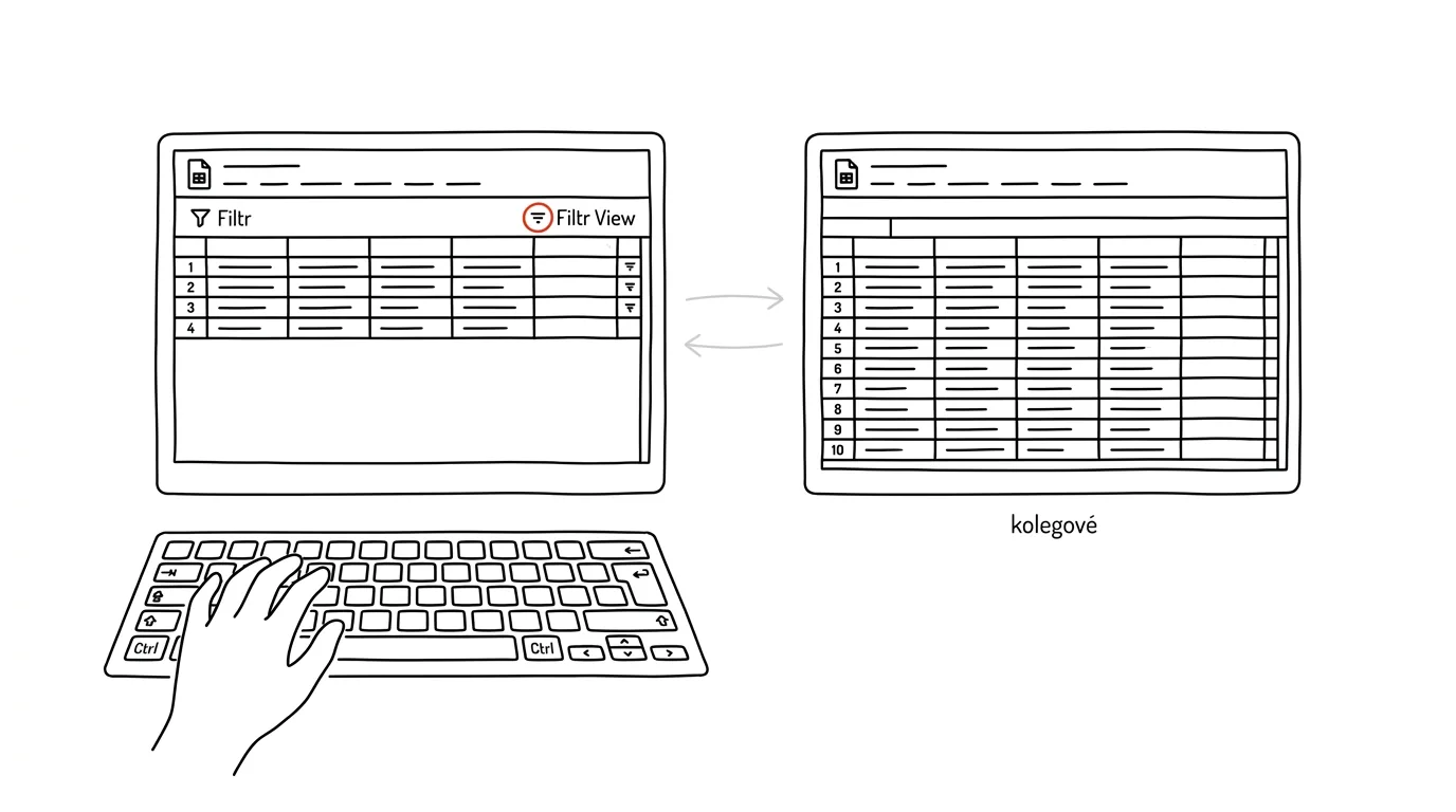 Illustration for: Google Sheets: filtering that doesn't wreck your teammates' view