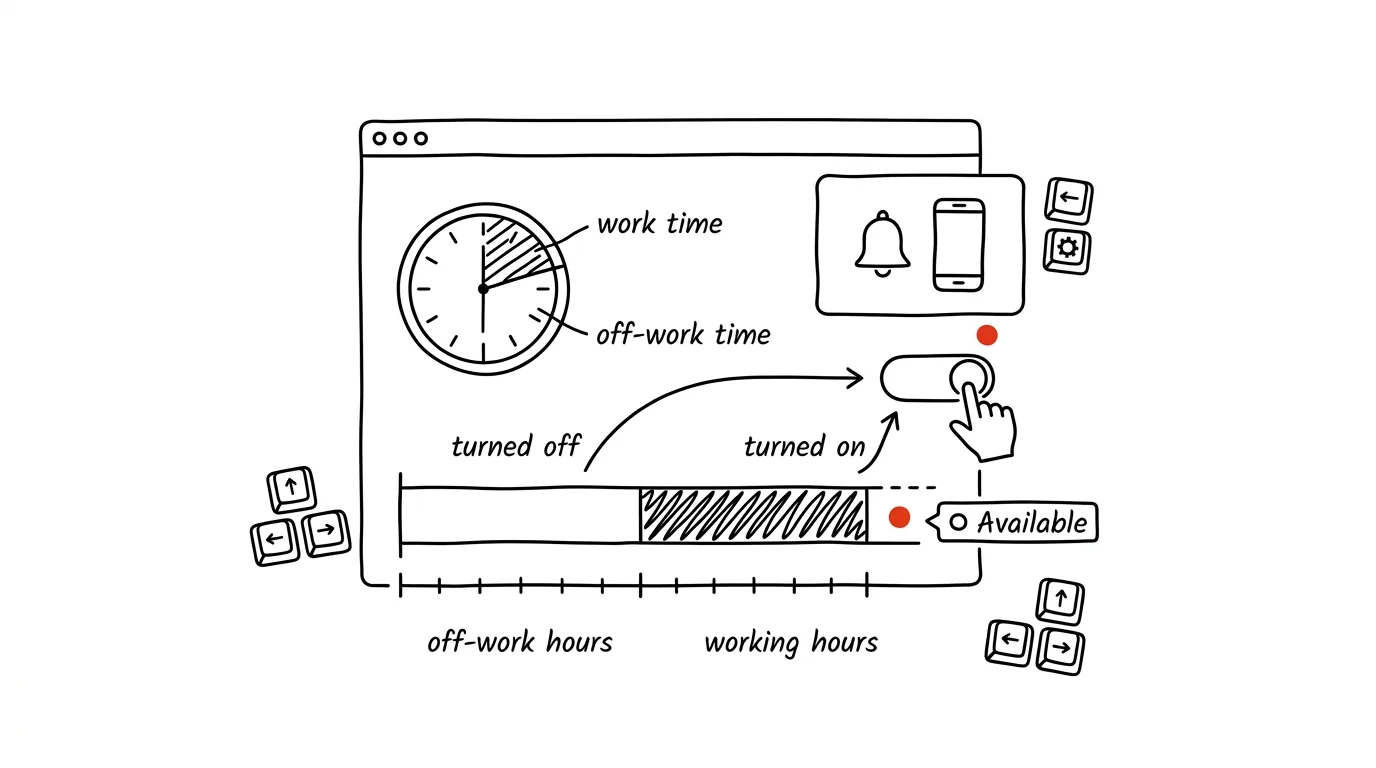 Illustration for: Set working hours for notifications in Slack