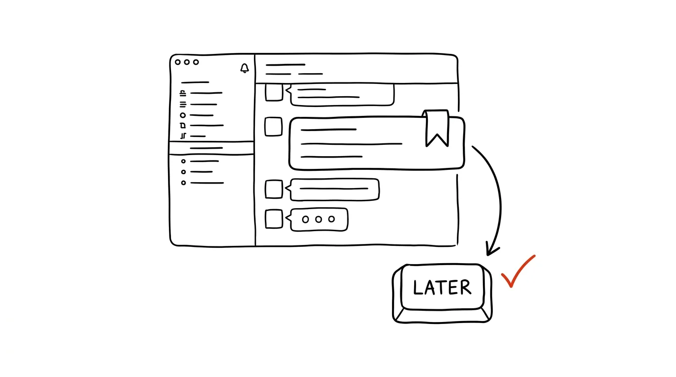 Illustration for: Saved items: bookmarks for Slack