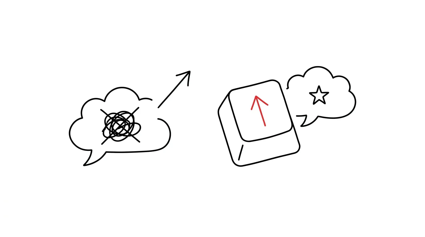 Illustration for: The up arrow fixes your last message