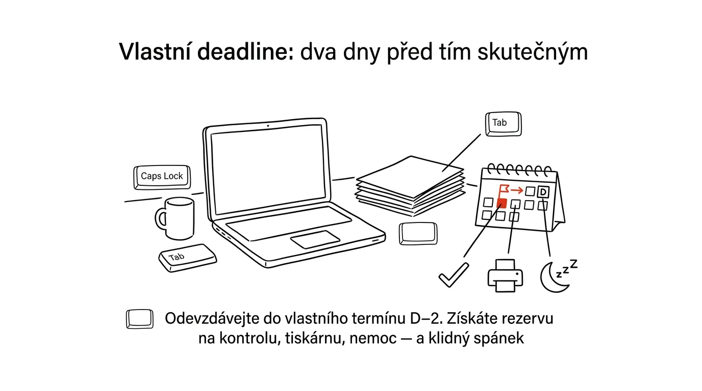 Illustration for: Your own deadline: two days before the real one
