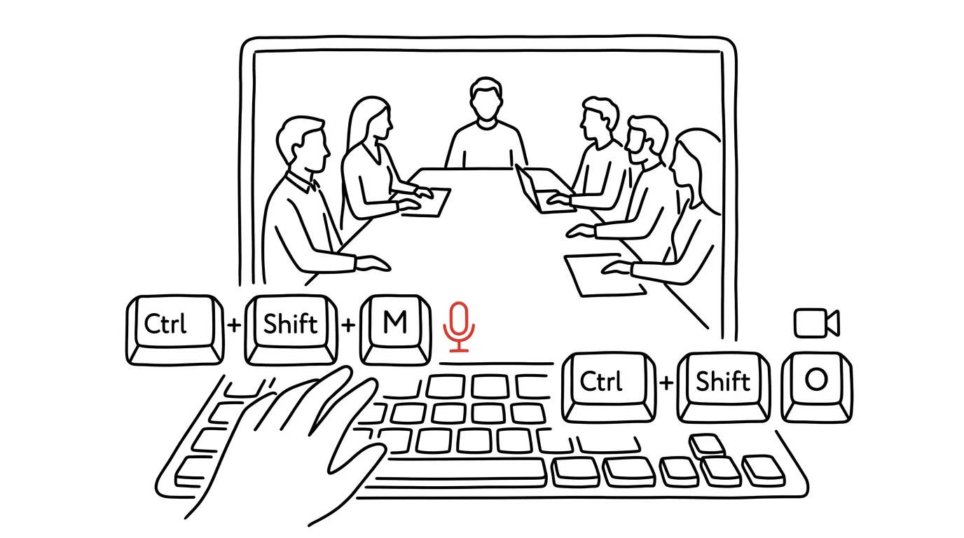 Illustration for: Teams in meetings: mute and camera from the keyboard
