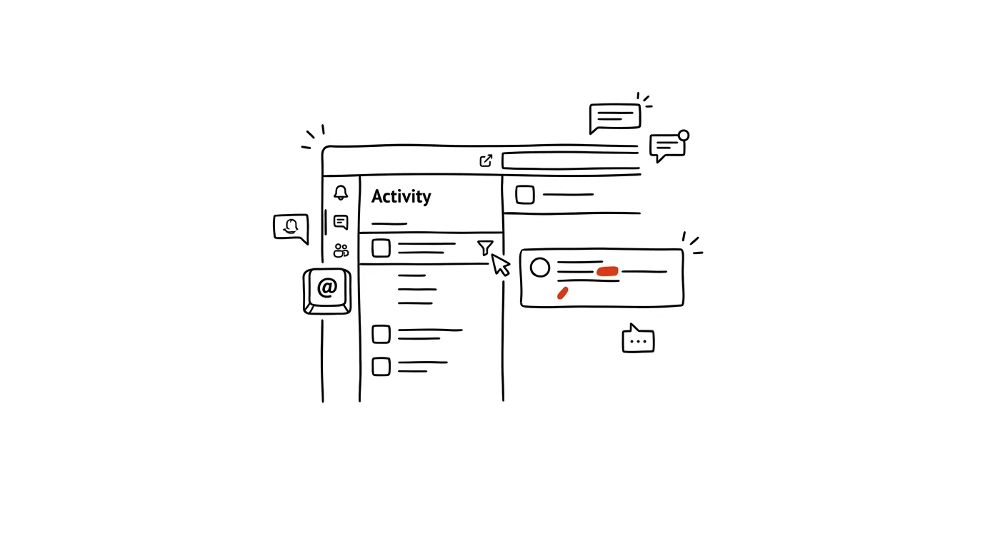 Illustration for: Filter your Teams activity down to just @mentions